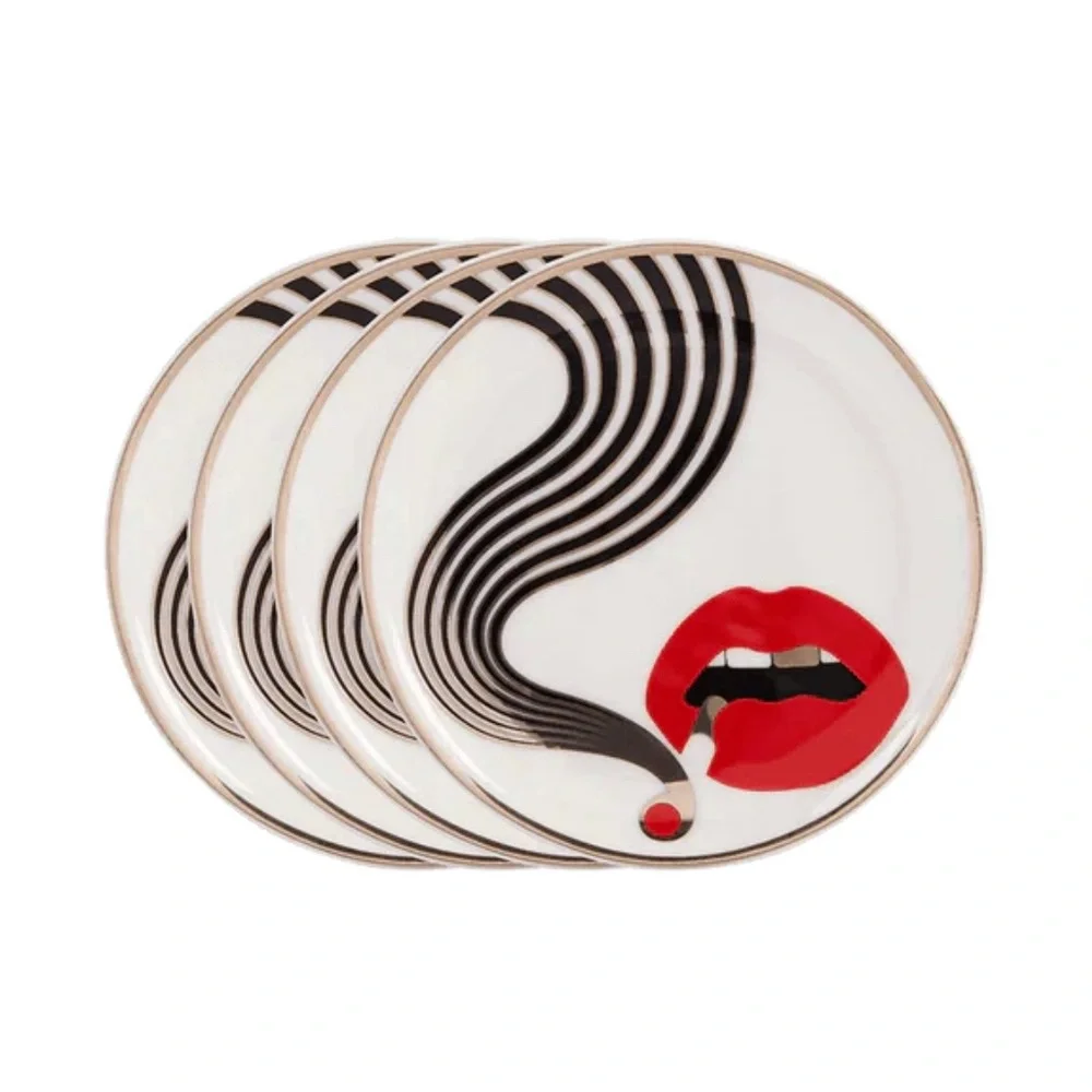 RARE Higher Standards X Jonathan Adler Ltd Edition Smolder Coasters, Set of 4